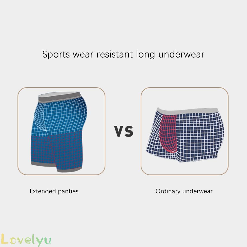 ◀READY▶Men Lingerie Long Leg Boxer Shorts Bulge Pouch Briefs Underwear Trunks Plus Size# Good Quality