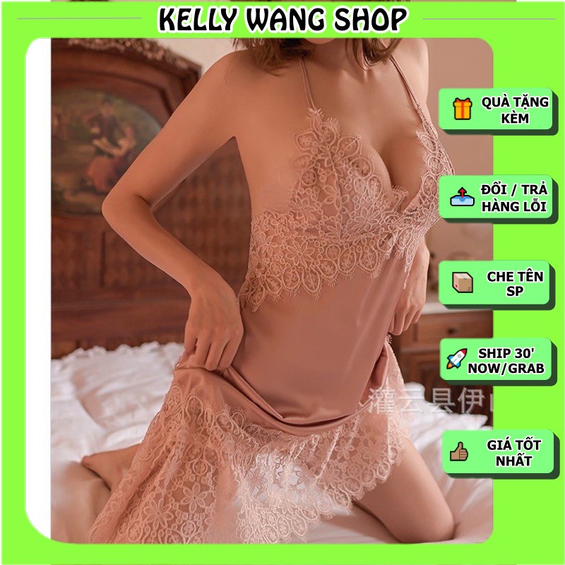 Hàng loại 1 - Sx750-Váy ngủ lụa- váy ngủ cao cấp-váy ngủ sexy- đầm ngủ gợi cảm-KellyWang