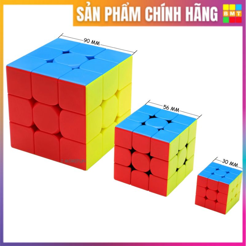 Rubik 3x3 stickerless Siêu To QIYI QIMENG PLUS 3x3 9cm, rubic 3x3 cỡ lớn, đồ chơi thông minh cho bé, RUBIK BMT