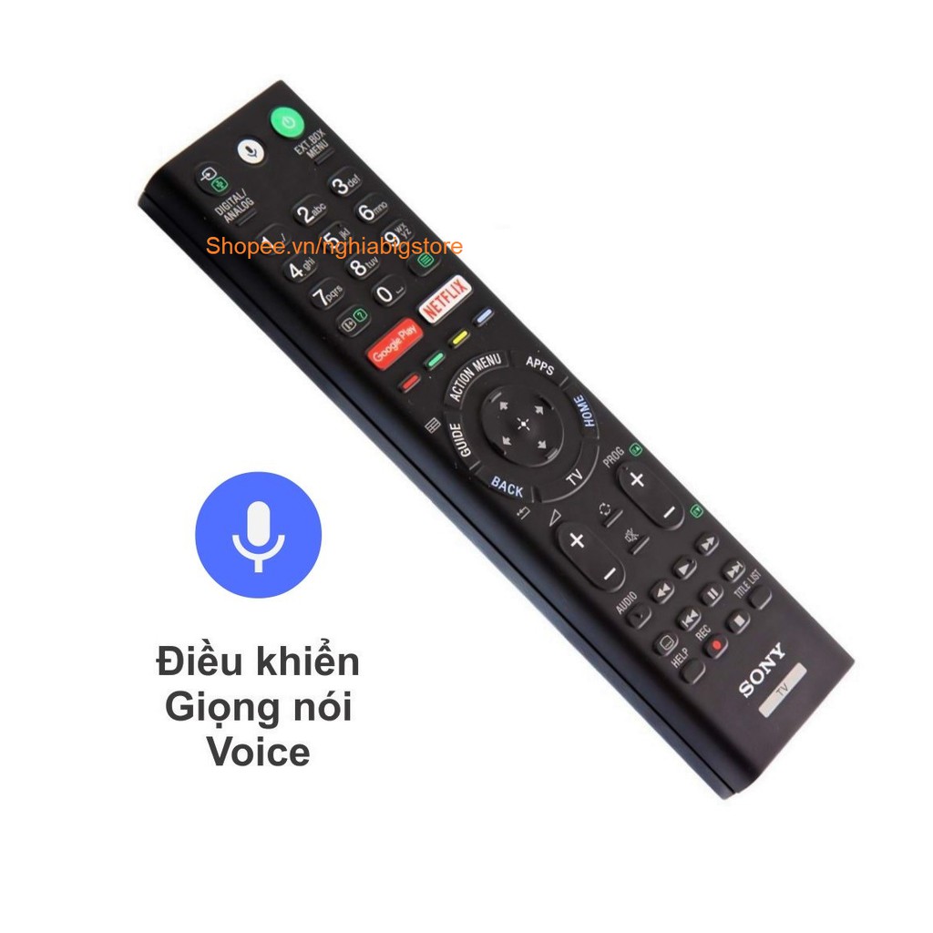 Remote Điều Khiển Giọng Nói Cho Smart TV, Tivi Thông Minh SONY RMF-TX200P - NowShip, Grab Tp.HCM