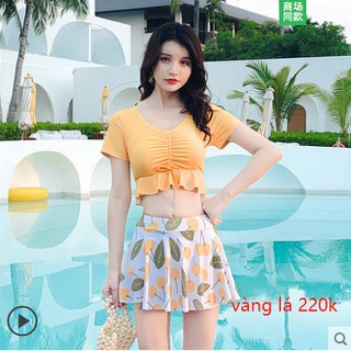 ( Hàng order) Bộ bikini 2 mảnh quần váy kín đáo