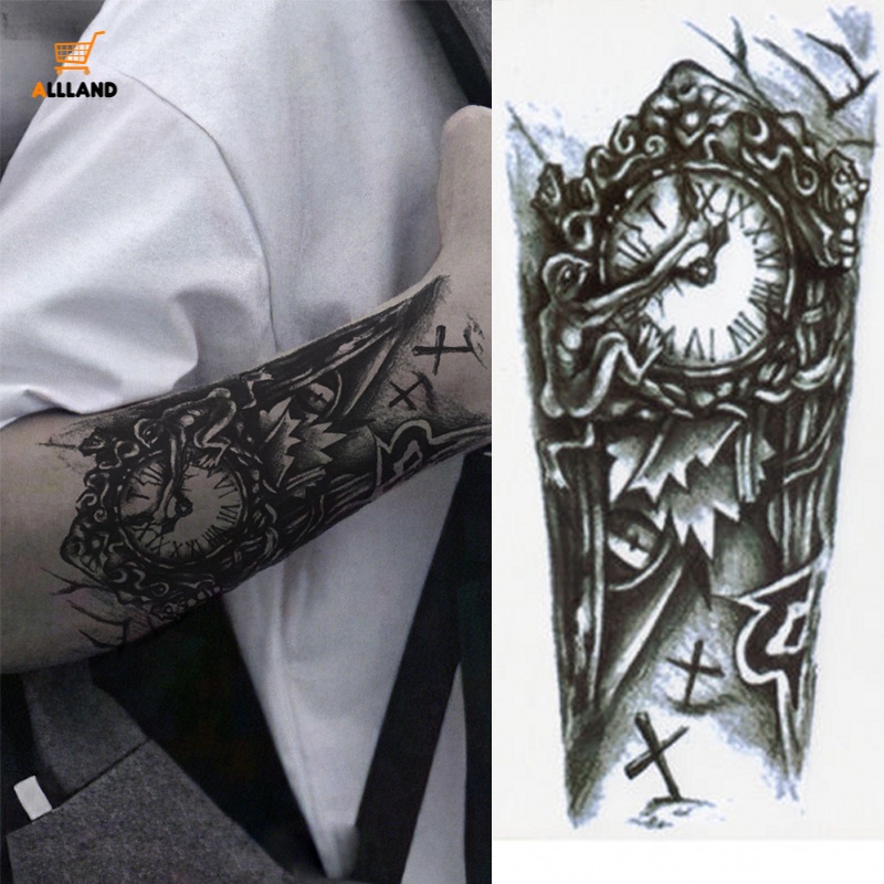 Hình Xăm Dán Tạm Thời 3D Màu Đen Quyến Rũ Cho Nam