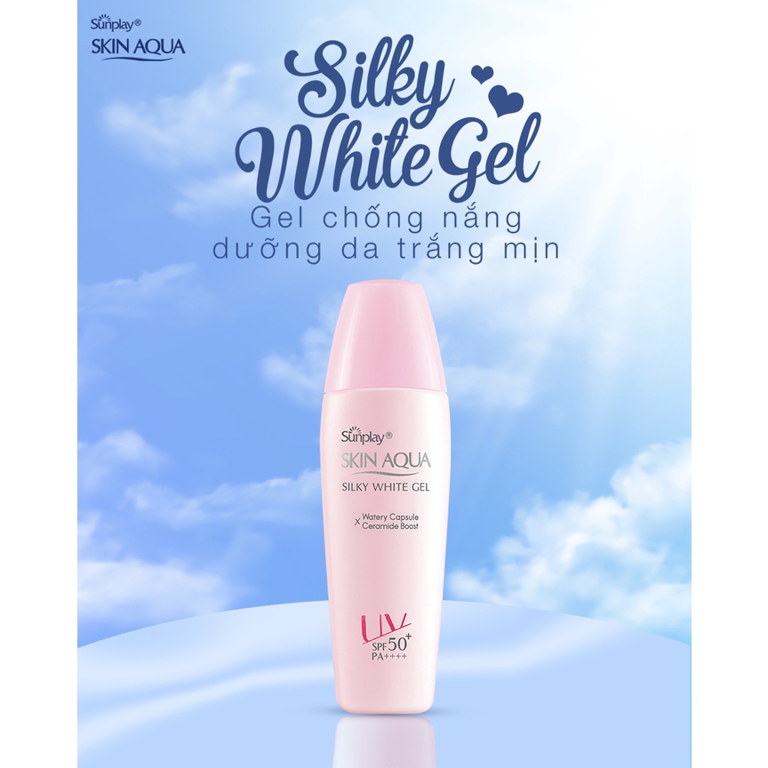 Kem Chống Nắng Skin Aqua Hồng Dưỡng Trắng Sáng Da Silky Milk Kcn Sunplay Nhật Bản Vitamin C &amp; Hyalunoric Acid Rohto Dezy