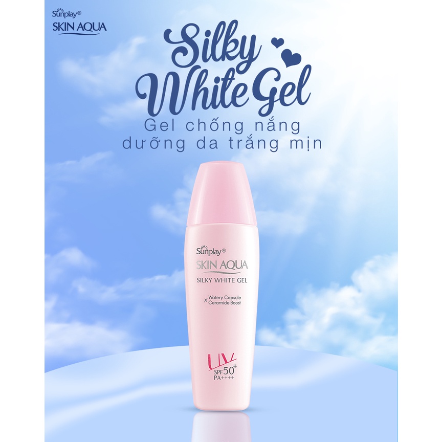 Gel chống nắng dưỡng da trắng mịn Sunplay Skin Aqua Silky White Gel SPF5