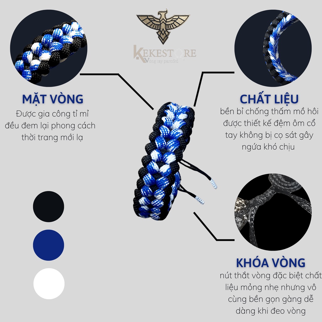 Vòng tay nam nữ paracord sanc KekeStore vòng tay cá tính năng động