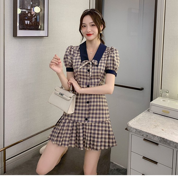 Váy kẻ caro , đầm đuôi cá cao cấp TÍT_FASHION size m l | BigBuy360 - bigbuy360.vn