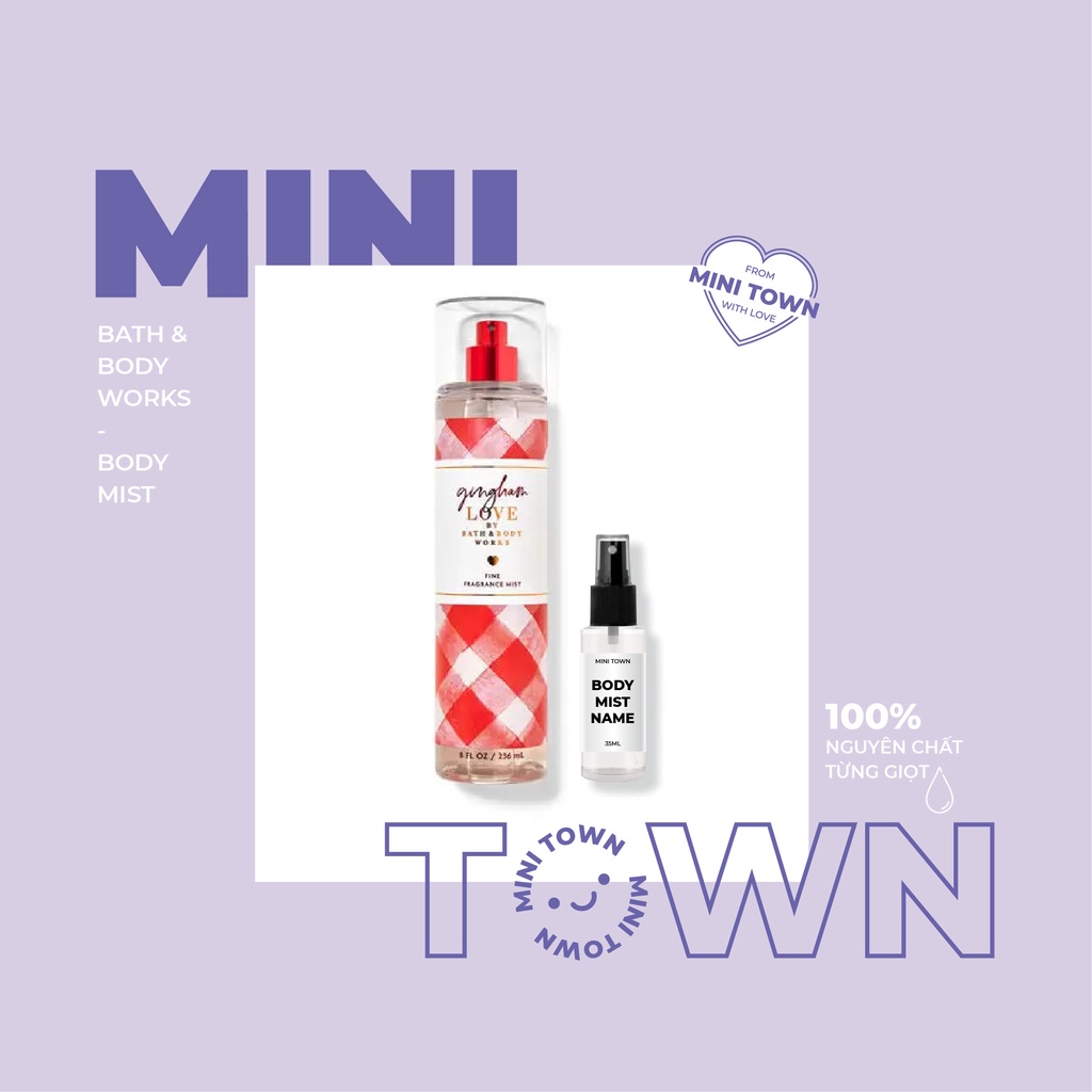 GINGHAM LOVE - Xịt Thơm Lưu Hương Toàn Thân Bath & Body Works Fine Fragrance Mist