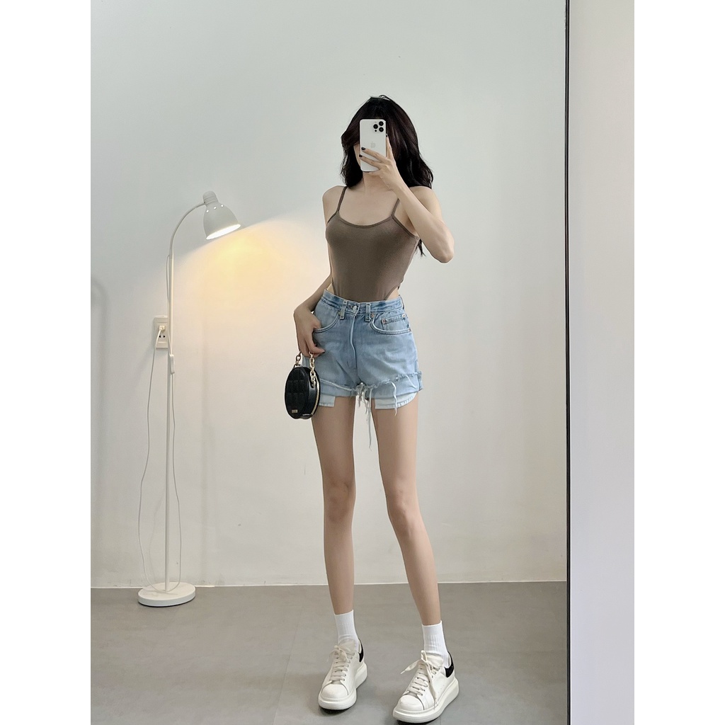 Áo bodysuit hai dây nữ ôm body I HHVINTAGE