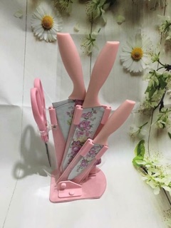 Bộ dao sứ ceramic cao cấp kèm ống cắm