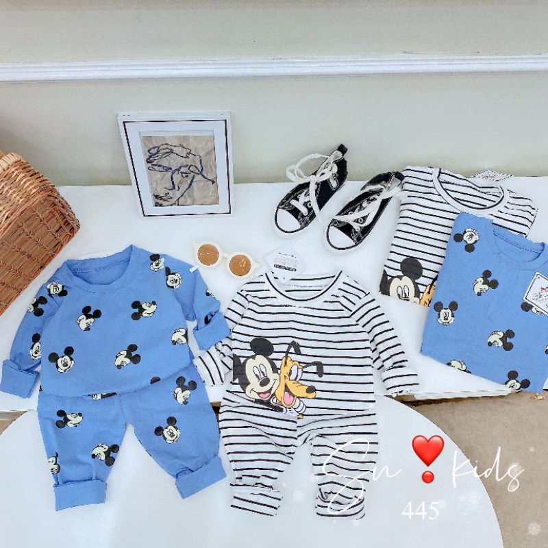 Bộ quần áo mickey bé trai bé gái