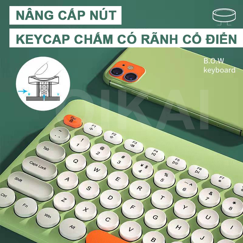 Bộ bàn phím + chuột không dây Logitech cỡ nhỏ dễ thương có đầu cắm USB ngoài dùng cho máy tính và laptop