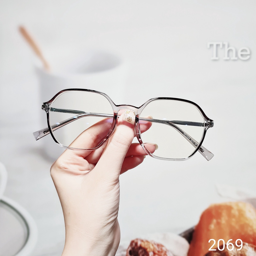 Kính gọng vuông nam nữ LILYEYEWEAR chất liệu nhựa thanh mảnh nhẹ nhàng thời trang 2069