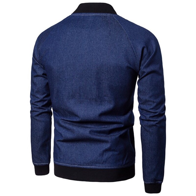 Áo khoác nam kaki jeans nút cài