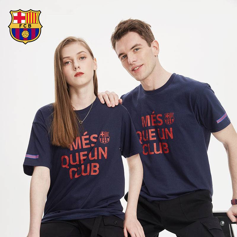 New Barcelona Fc. Áo Thun Cổ Tròn Tay Ngắn Unisex plus size