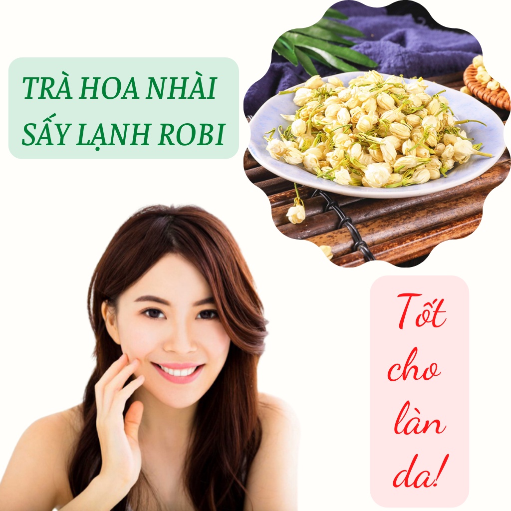 Hoa nhài trắng sấy lạnh Robi Mart gói 20g