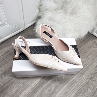 [Mã FASHIONGREEN15 giảm 10% tối đa 30k đơn từ 99k] Sandal bít mũi nhọn quai chun sau gót nhú - 3P