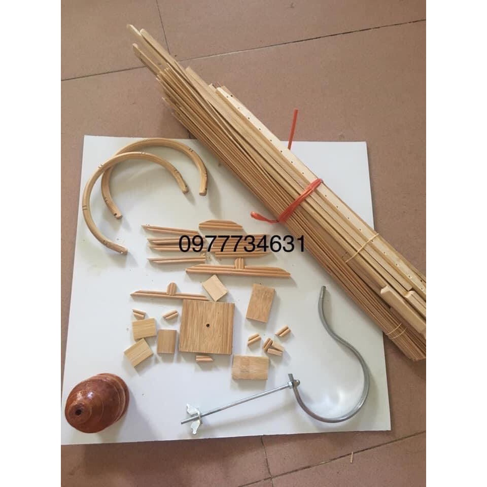 Khung Lồng Chim Halosung Lồng Chào Mào Tự Ráp Mẫu Báng Súng Chất Liệu Trúc, Tre Già Kèm Đủ Phụ Kiện LC94