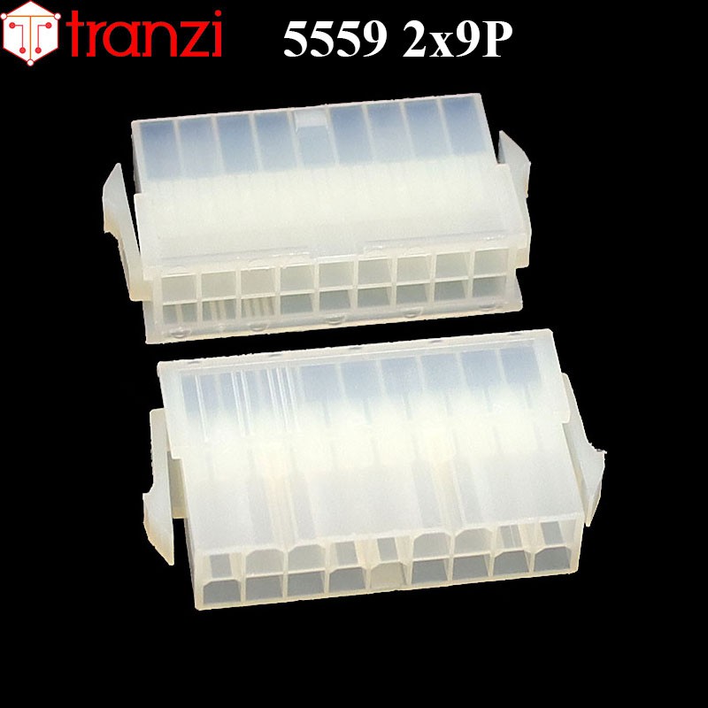 Vỏ header 4.2mm 5559 2x9P 24mm trắng - túi 5 cái
