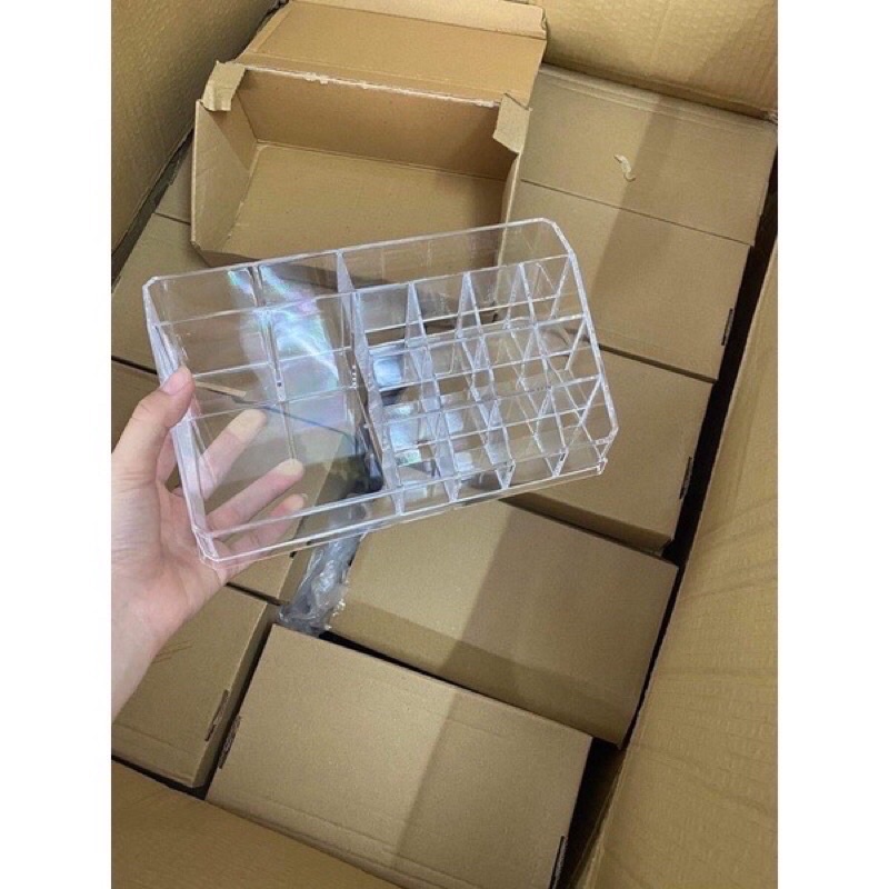 Khay kệ mica đựng mực phun xăm, mỹ phẩm