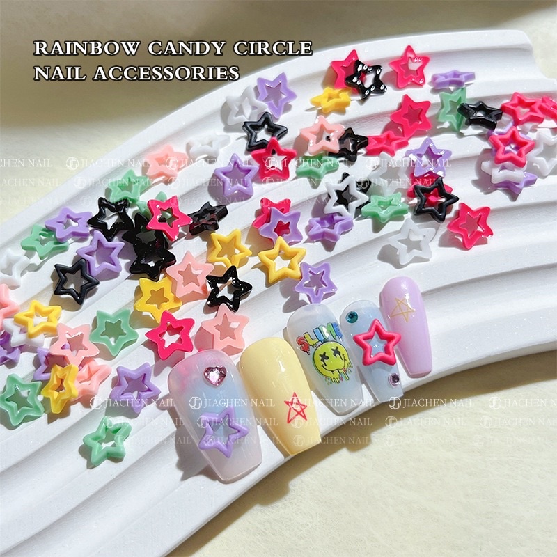Set charm sao ,tim nhiều màu trang trí nail/móng tay