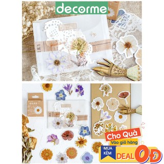 DecorMe Sticker vintage hình dán dễ thương trang trí sổ họa tiết cổ điển (set 46 hình)