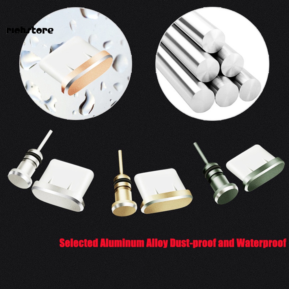 Nút Bịt Chống Bụi Cổng Sạc Và Tai Nghe Type C Micro Usb Cho Điện Thoại Android Iphone