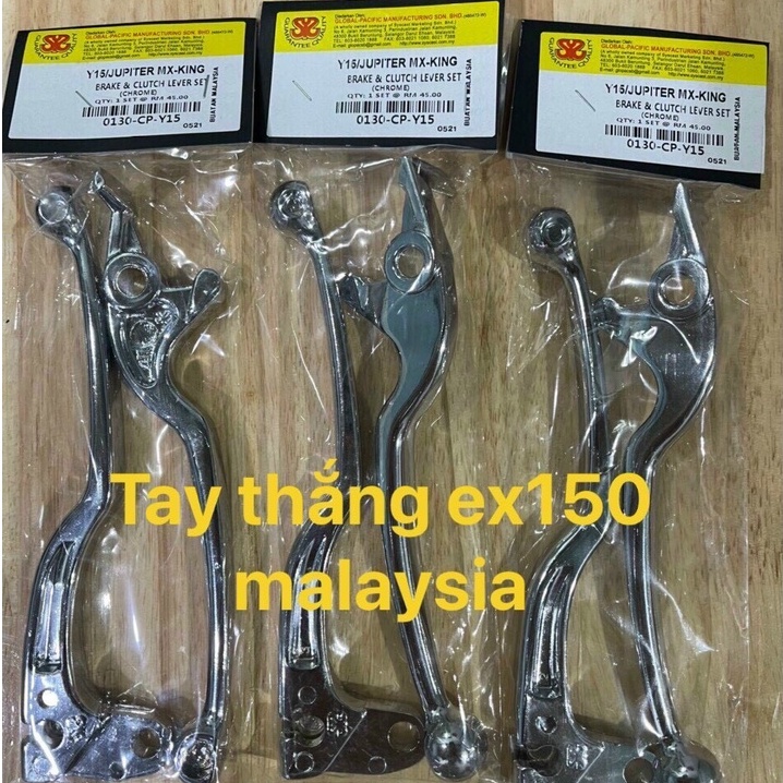 Tay thắng tay côn EXCITER 150 các đời chất liệu nhôm xi ken sáng bóng hàng Malaysia