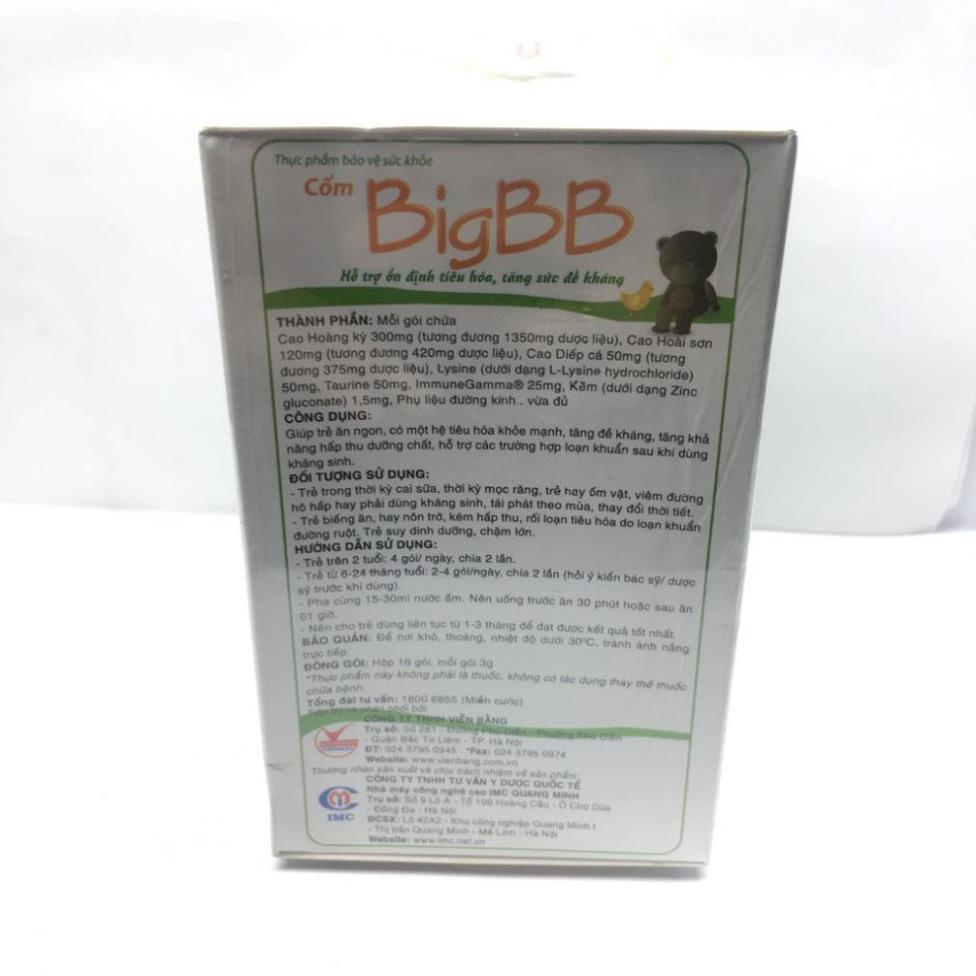 BigBB Cốm kích thích trẻ ăn ngon, hấp thụ tốt hơn hộp 16 gói