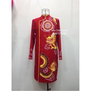 Áo dài cách tân nam hoạ tiết rồng