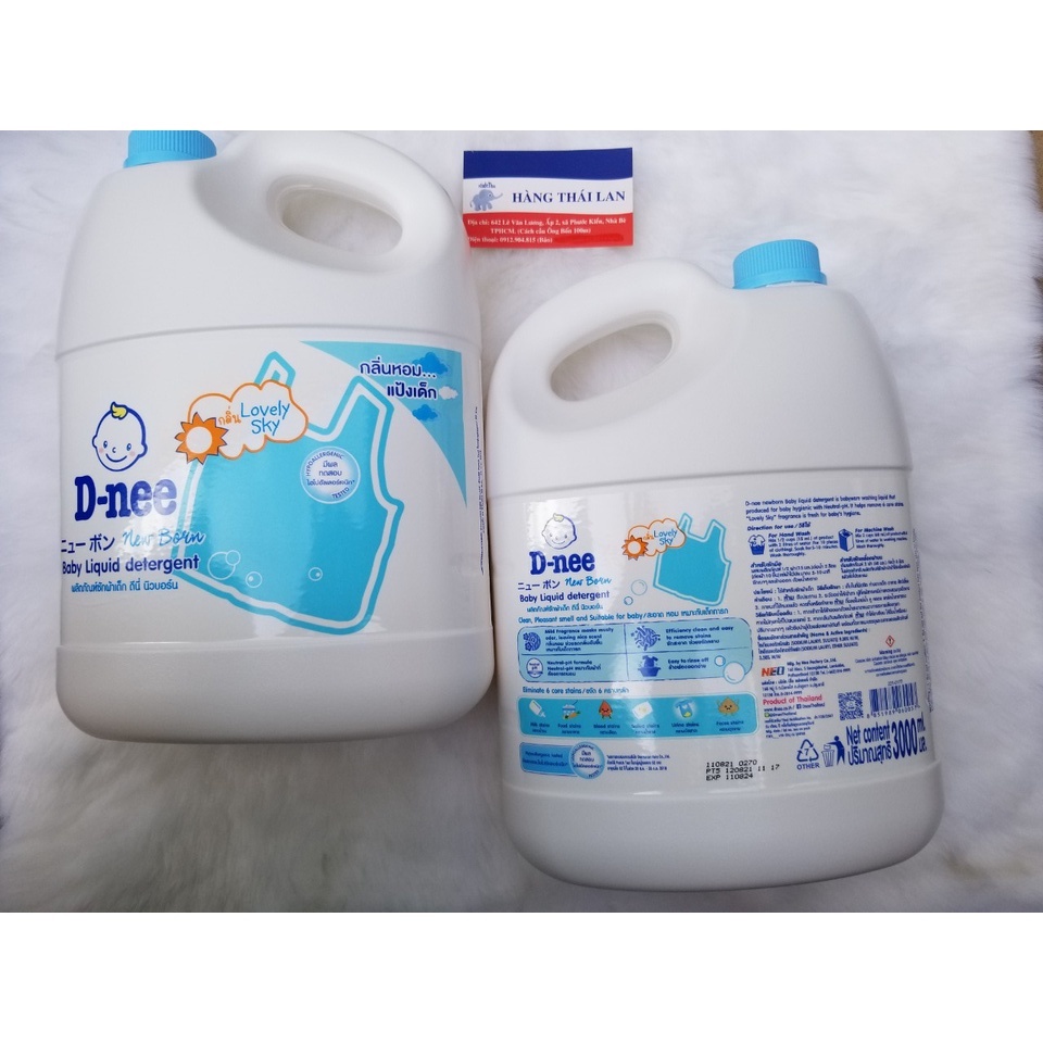 Nước giặt Dnee Thái Lan 3000ml - Màu Xanh dương