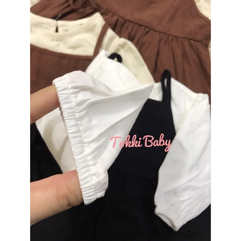 [SALE KHÔNG ĐỔI TRẢ] Set gile kèm váy body vintage cho bé gái