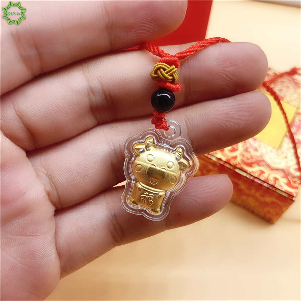 Dây Chuyền May Mắn Mạ Vàng Mặt Hình Bò Sữa 2021