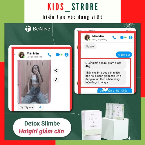 Giảm Cân SLIM BE của BEALIVE Chính Hãng  Giúp Goàn Giảm 3 đến 6 Kg Siảm Cân An Tau 30 Ngày
