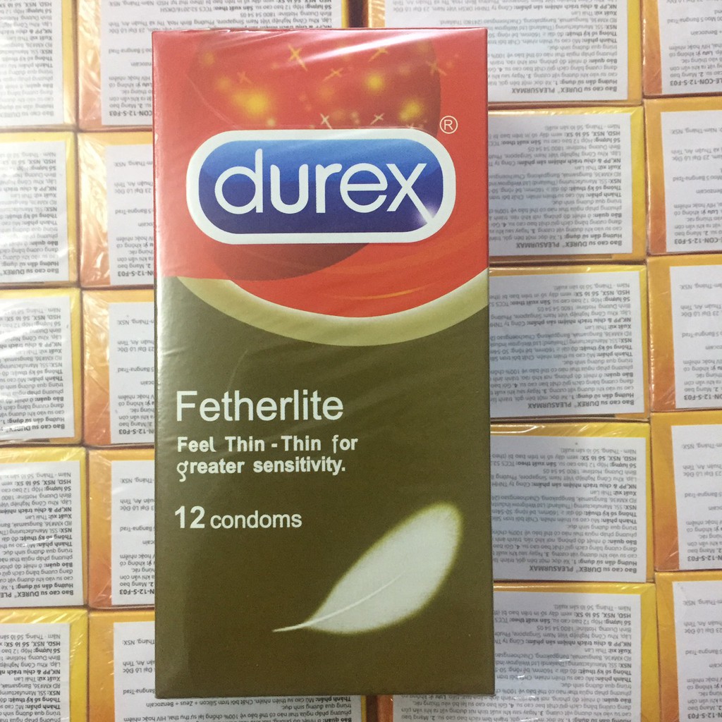 [ Miễn phí vận chuyển] Bao cao su Durex Fetherlite 12 bao ( che tên sản phẩm khi giao hàng)