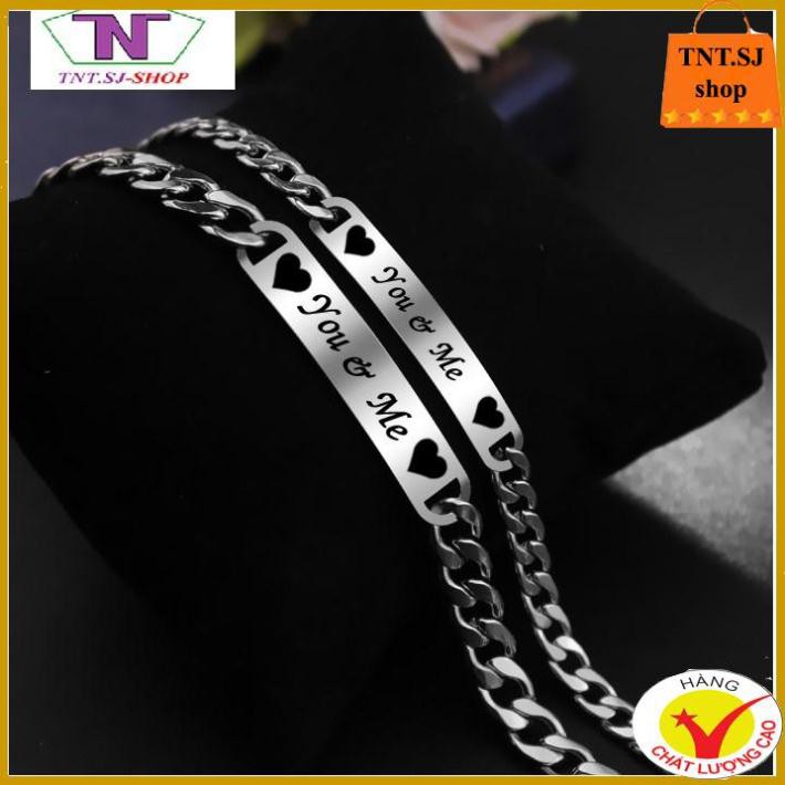 ( HÀNG ĐẸP) LẮC VÒNG TAY CẶP ĐÔI INOX YOU & ME ĐẸP Ý NGHĨA CP008