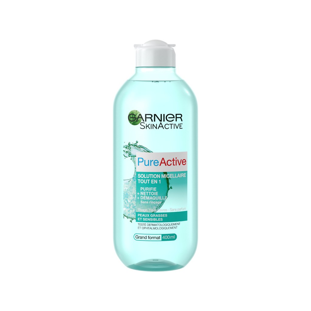 Nước tẩy trang garnier pháp 400ml, 125ml nắp trắng vỏ xanh