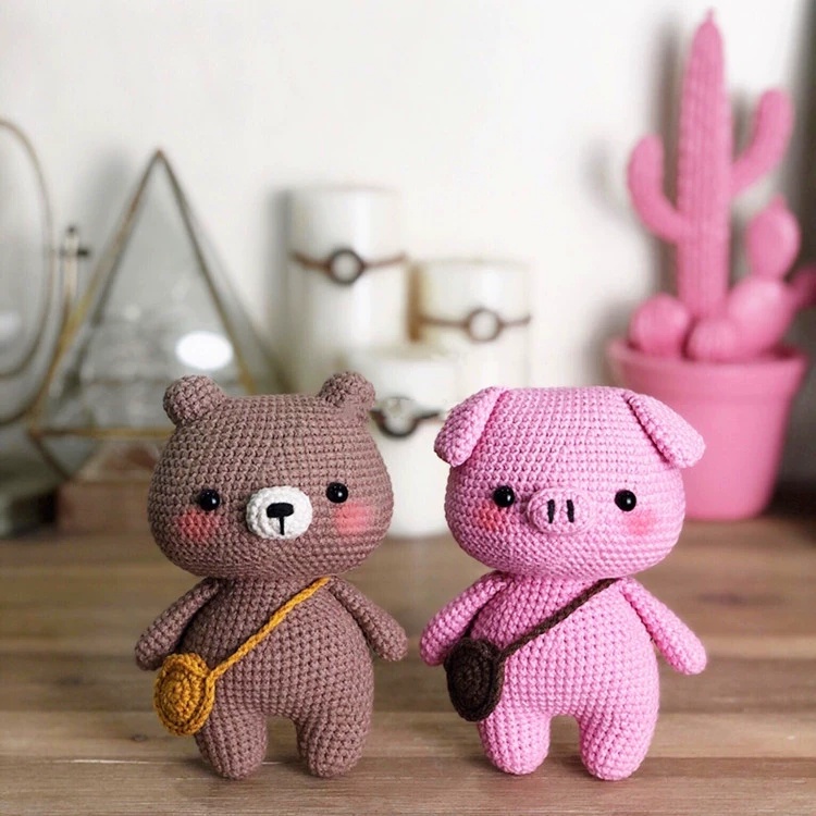 DIY Gói Nguyên Liệu Móc Len Thú Nhồi Bông  - Quà Tặng Handmade Tự Làm Decor [Có hướng dẫn]