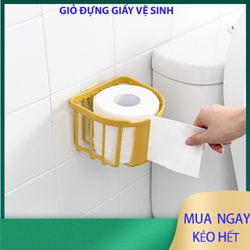 Hộp đựng giấy vệ sinh dán tường, bằng nhựa nhỏ ngọn rất tiện lợi