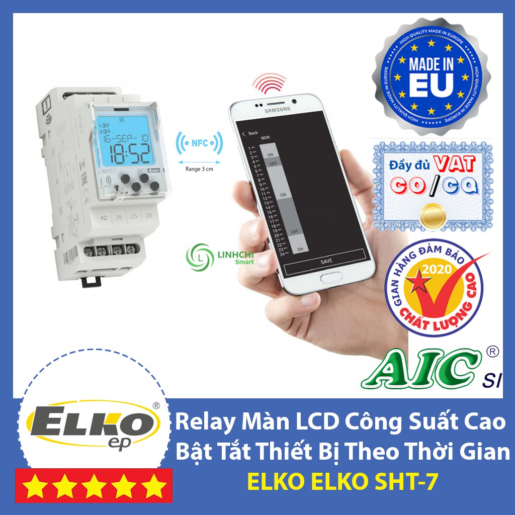 Rơle bật tắt bình nóng lạnh theo thời gian ELKO SHT-7