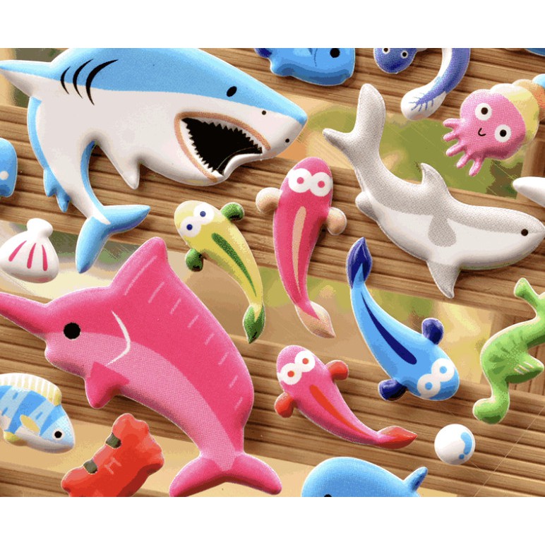 50 MẪU Đồ chơi sticker THẾ GIỚI BIỂN cho bé hình dán 3D vừa chơi vừa học phát triển trí tuệ luyện tập trí thông minh