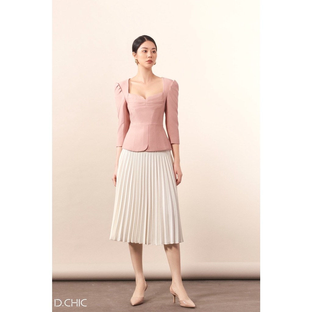 Áo cúp ngực xếp ly nhún vai D.CHIC MS: 160414