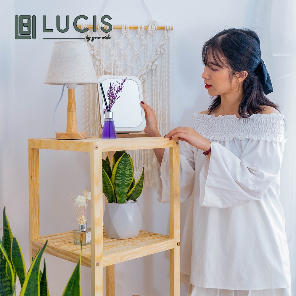 [Mã BMBAU50 giảm 10% đơn 99k] Kệ để đồ phòng ngủ 4 tầng LUCIS cao cấp màu trắng trang trí phòng khách