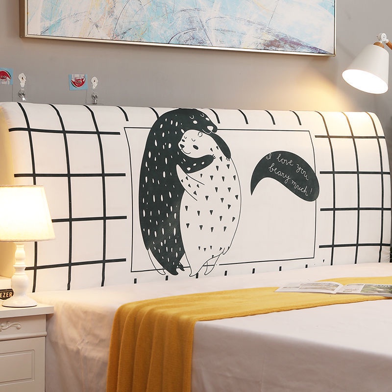 Vỏ Bọc Đầu Giường Chống Bụi 1.5m - 2m Họa Tiết Hoạt Hình Đơn Giản Hiện Đại