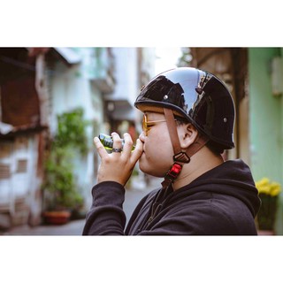 Mũ bảo hiểm nửa đầu Bulldog Gang (mẫu mới viền đen 2021)