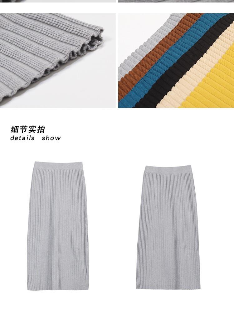 Chân Váy Dệt Kim Mỏng Dáng Chữ A Xếp Ly Kiểu Retro Cá Tính | BigBuy360 - bigbuy360.vn