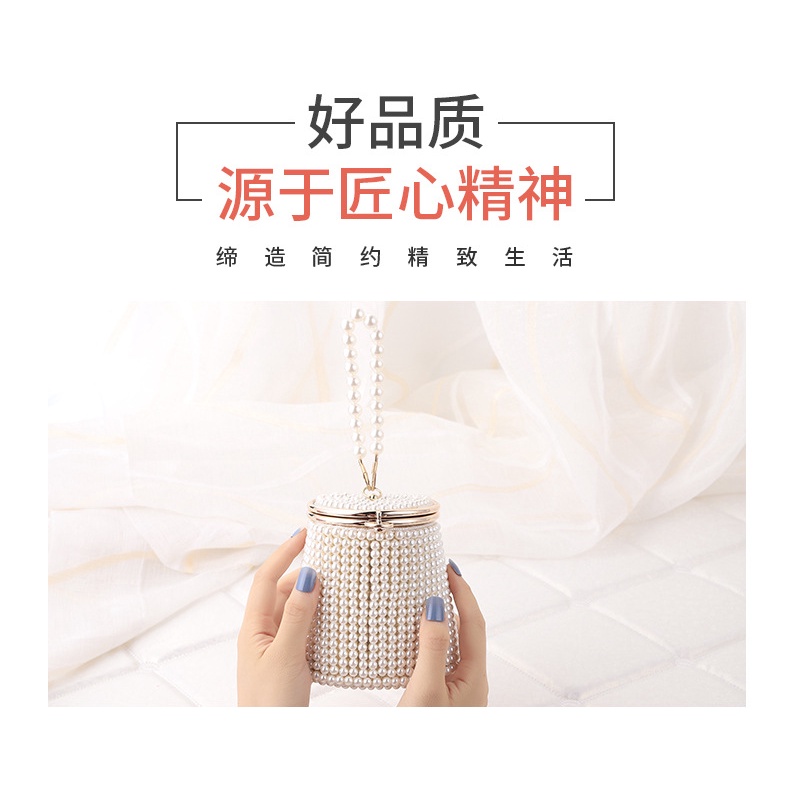 Túi Đeo Chéo JASMIN NOIR Bằng Acrylic Đính Ngọc Trai Nhân Tạo Thời Trang Cho Nữ