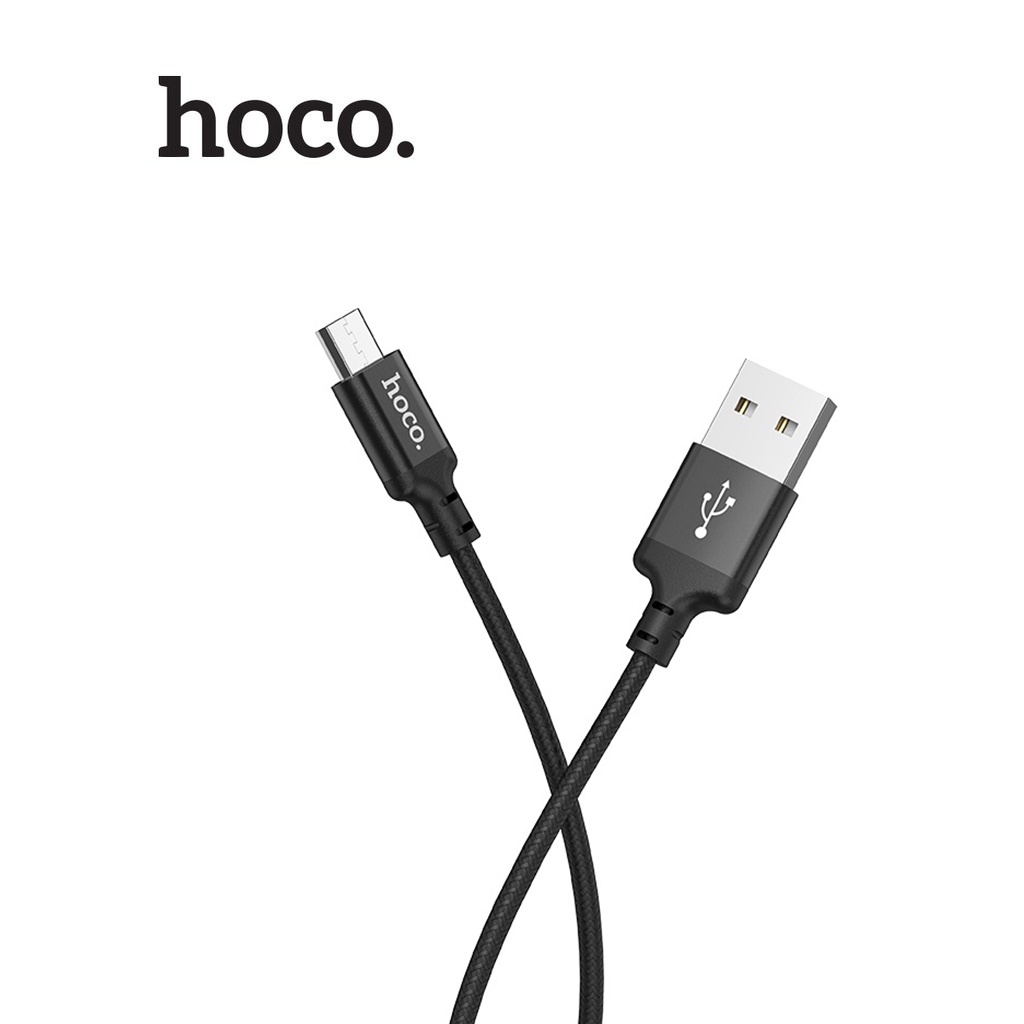 Cáp sạc nhanh truyền dữ liệu X14 Micro Hoco vải dù siêu bền dài 2M