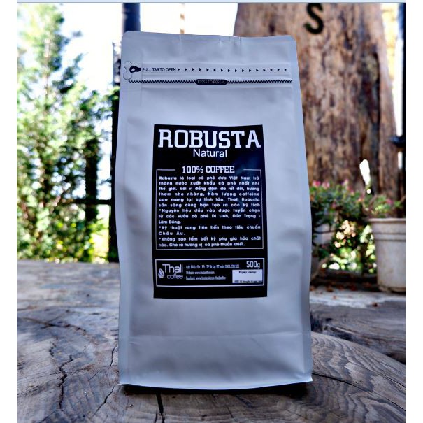 cà phê sạch nguyên chất robusta natural 1kg