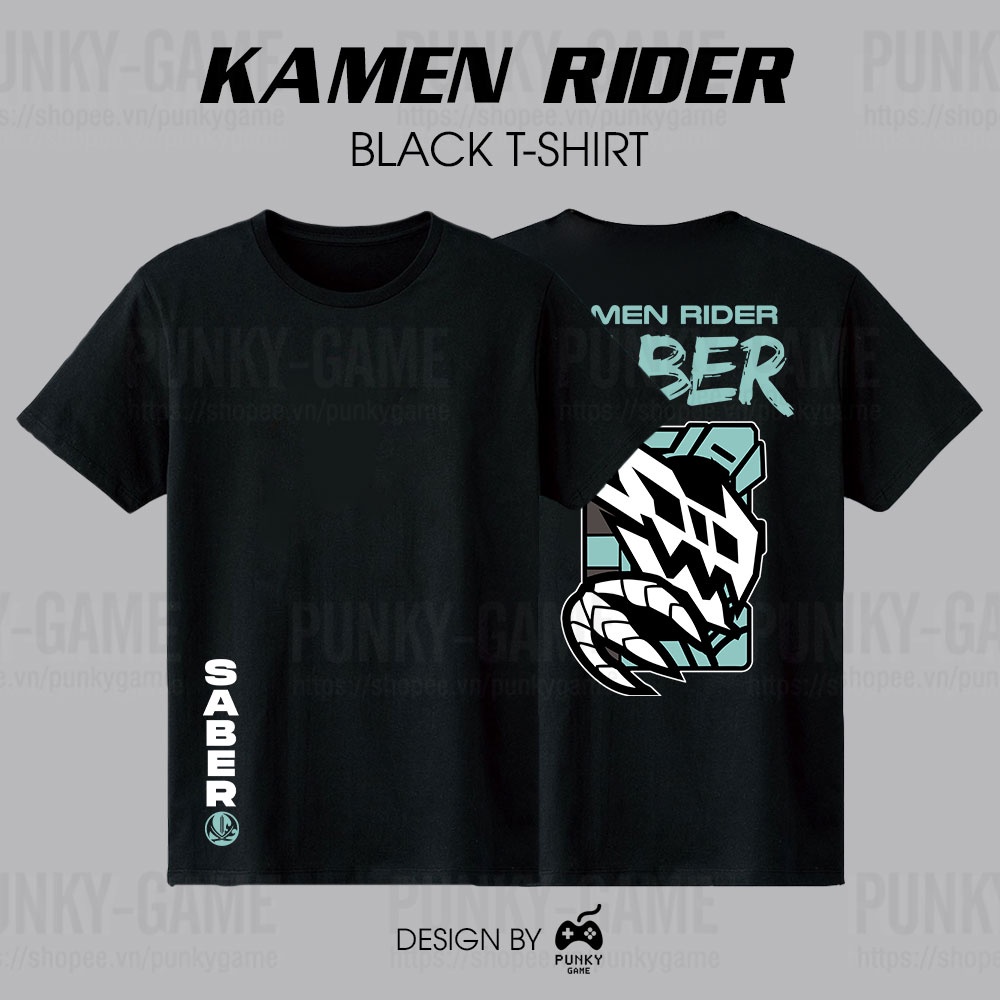 Áo thun Kamen Rider SABER Primitive Dragon Black T-Shirt ngắn tay