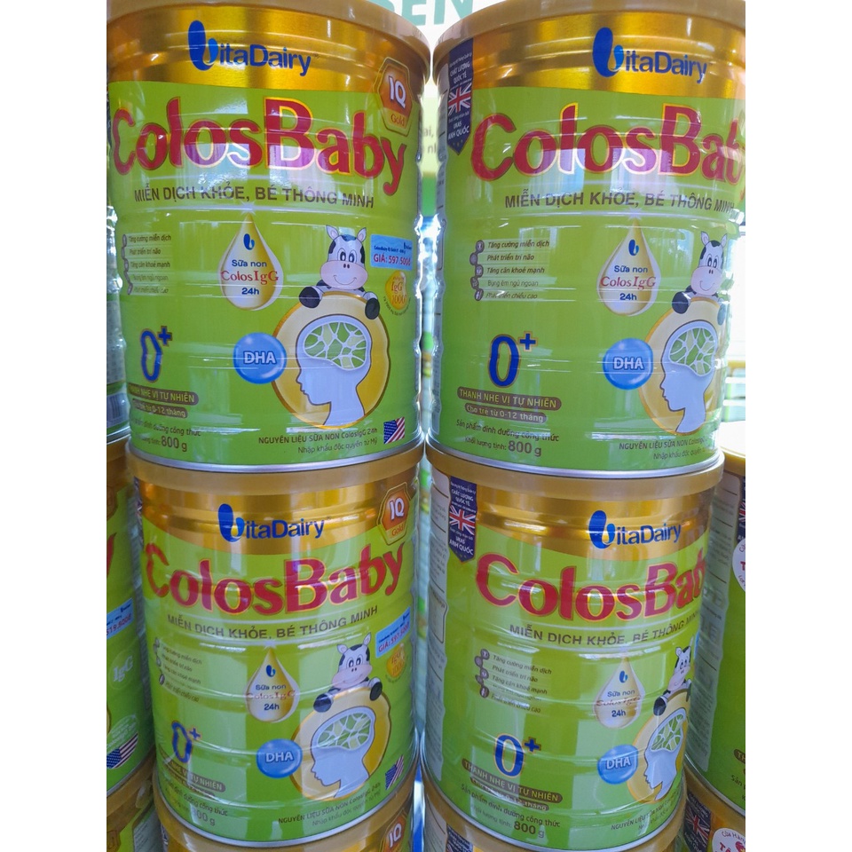 Lon Sữa 800g Colosbaby Gold 1000 Igg Vitadairy Cho Bé Từ 0 Tháng Tuổi Giúp Miễn Dịch Khỏe Bé Tăng Cân